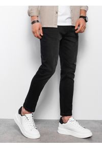 Ombre Clothing - Spodnie męskie jeansowe CARROT FIT - czarne V3 OM-PADP-0117 - M. Kolor: czarny. Materiał: jeans #2