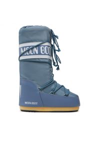 Śniegowce Moon Boot. Kolor: niebieski. Materiał: nylon