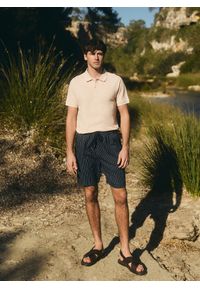 Pako Lorente - PAKO LORENTE – T-shirt polo w kolorze różowym. Okazja: na co dzień. Typ kołnierza: polo. Kolor: szary, różowy, biały. Materiał: bawełna. Styl: casual #4