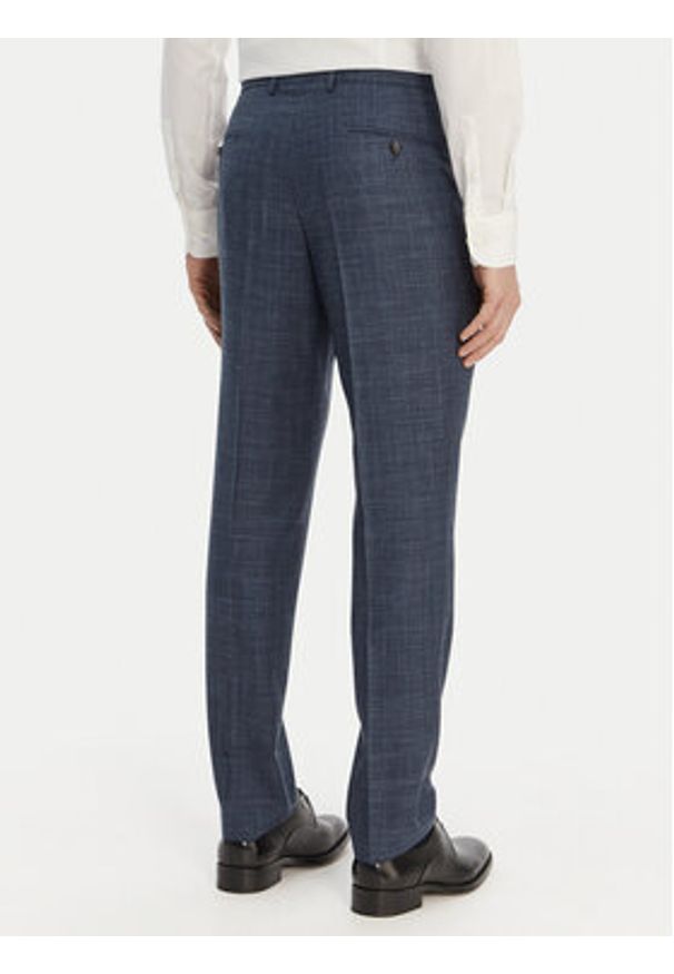 BOSS Garnitur H-Huge 50561829 Granatowy Slim Fit. Kolor: niebieski. Materiał: wełna