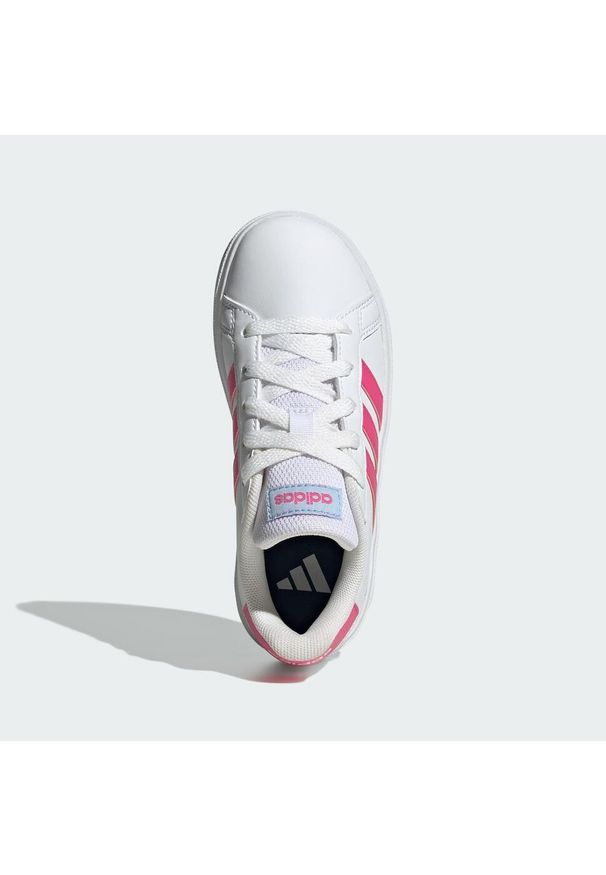 Adidas - Buty Grand Court Lifestyle Tennis Lace-Up. Kolor: biały, wielokolorowy, różowy, niebieski. Materiał: materiał
