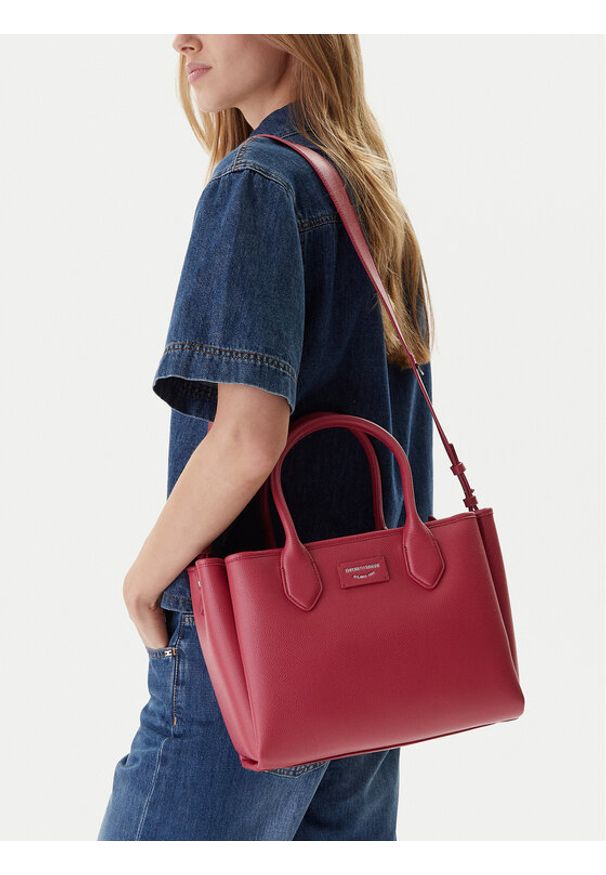 Emporio Armani Torebka EW002329 AF17799 M5068 Bordowy. Kolor: czerwony. Materiał: skórzane