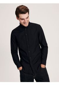 Reserved - Koszula slim fit - czarny. Kolor: czarny. Materiał: bawełna