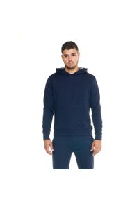 LEONE 1947 APPAREL - Męska bluza Leone z kapturem Lifestyle. Typ kołnierza: kaptur. Kolor: niebieski. Materiał: tkanina. Sport: fitness