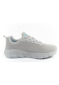 skechers - Buty do chodzenia męskie Skechers 118106LTGY. Zapięcie: sznurówki. Kolor: szary. Materiał: materiał, syntetyk, tkanina. Szerokość cholewki: normalna. Sport: turystyka piesza