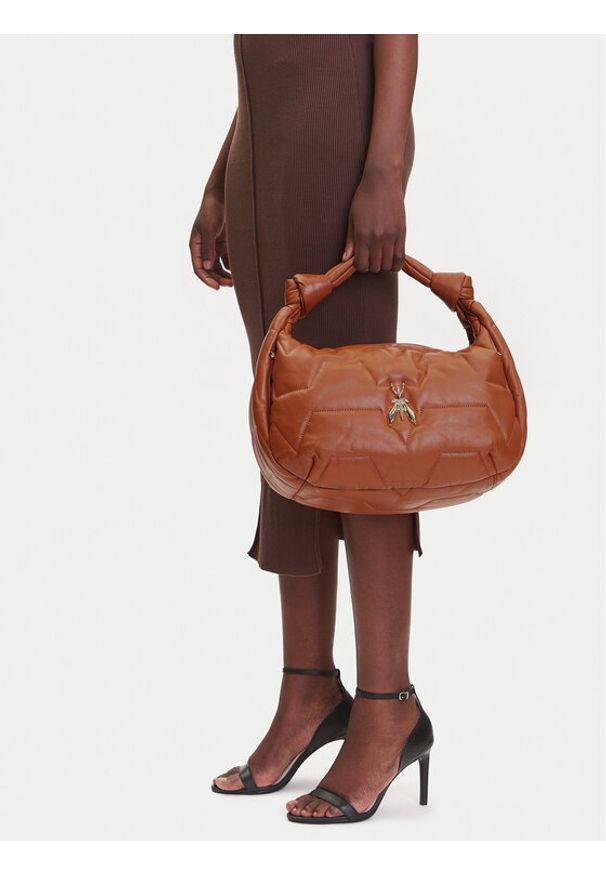Patrizia Pepe Torebka 8B0222/L006 Brązowy. Kolor: brązowy. Materiał: skórzane