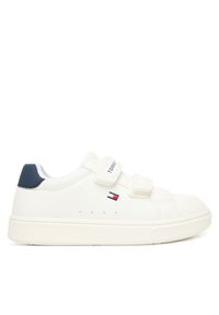 TOMMY HILFIGER - Tommy Hilfiger Sneakersy Low Cut Velcro T1X9-34338-1355 M Biały. Kolor: biały. Materiał: skóra #1