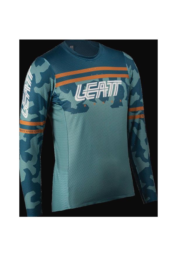 LEATT - Bluza rowerowa damska Leatt Jersey MTB Gravity 4.0. Kolor: niebieski. Materiał: jersey. Długość rękawa: długi rękaw