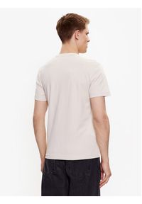 Calvin Klein T-Shirt Micro Logo Interlock K10K109894 Beżowy Regular Fit. Kolor: beżowy. Materiał: bawełna