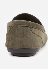 Born2be - Zielone Klasyczne Półbuty Mokasyny z Imitacji Zamszu Cilippe. Okazja: na co dzień, na spacer, na spotkanie biznesowe, do pracy. Kolor: zielony. Materiał: zamsz. Styl: klasyczny #4