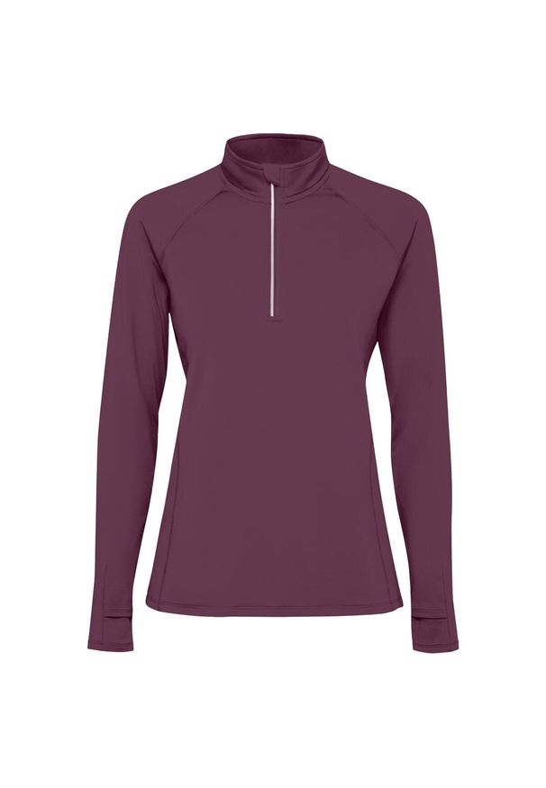 ROLY - Bluza Z Długim Rękawem Dla Pań I Panów Estambul Quarter Zip. Kolor: czerwony. Długość rękawa: długi rękaw. Długość: długie