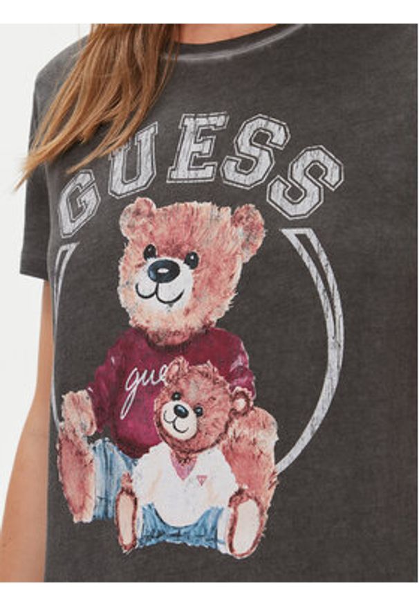 Guess T-Shirt W4RI86 K9SN1 Czarny Regular Fit. Kolor: czarny. Materiał: bawełna