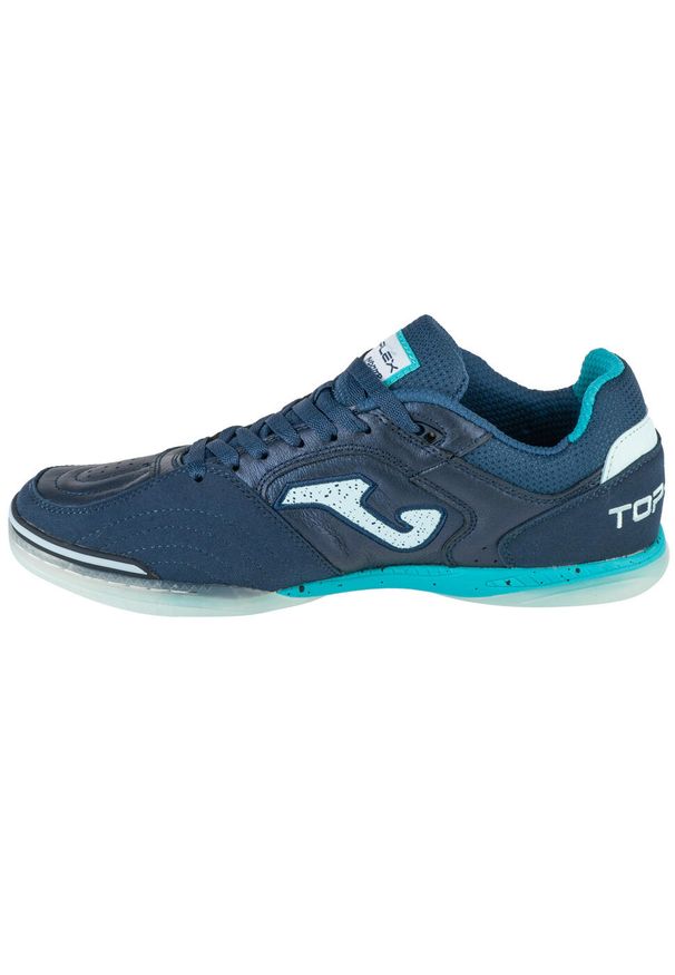 Joma - Buty halowe do piłki nożnej męskie, Top Flex 25 TOPS IN. Kolor: biały, wielokolorowy, niebieski