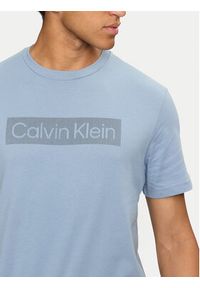 Calvin Klein T-Shirt Striped Logo K10K113590 Błękitny Regular Fit. Kolor: niebieski. Materiał: bawełna #3