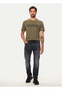 Hugo T-Shirt Dulivio 50467556 Khaki Regular Fit. Kolor: brązowy. Materiał: bawełna #4