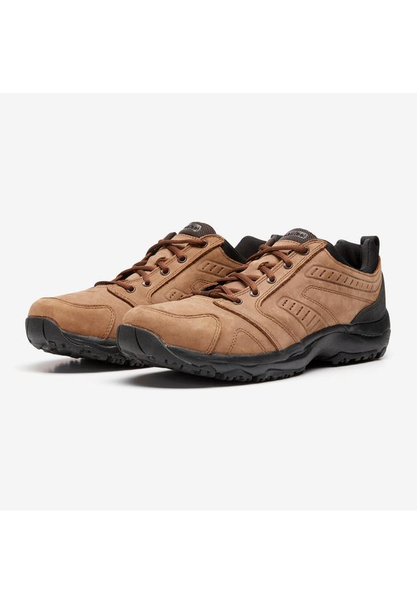 Decathlon - Buty do chodzenia męskie Newfeel Nakuru Comfort. Okazja: na co dzień. Kolor: wielokolorowy, czarny, brązowy. Materiał: kauczuk, skóra, nubuk. Szerokość cholewki: normalna. Sport: turystyka piesza