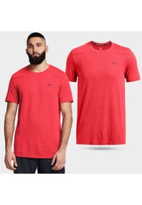 Koszulka fitness męska Under Armour t-shirt sportowy z krótkim rękawem. Kolor: czerwony. Długość rękawa: krótki rękaw. Długość: krótkie. Sport: fitness