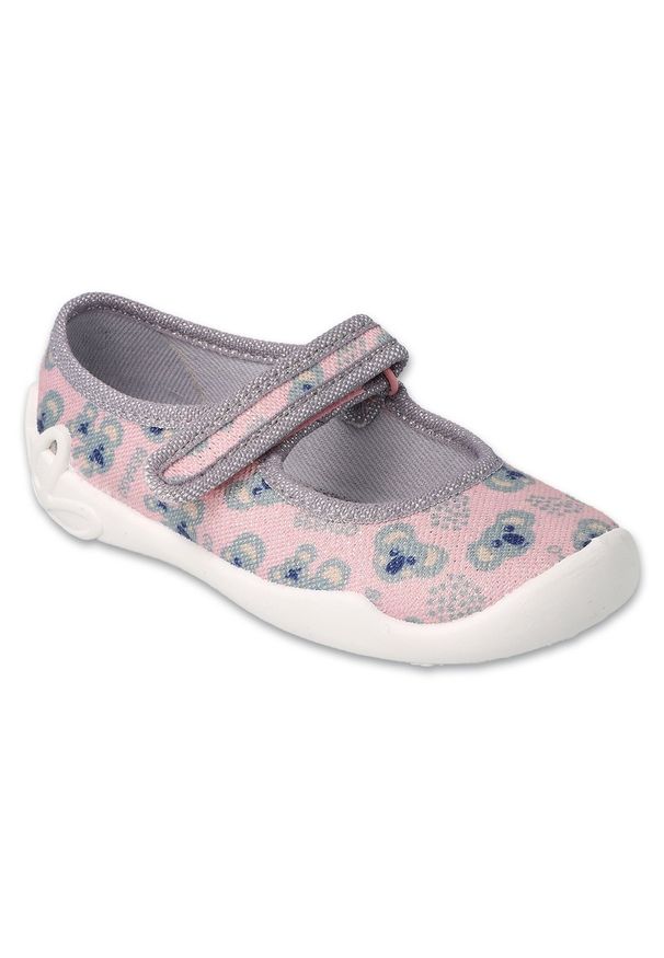 Befado obuwie dziecięce 114X513 różowe. Kolor: różowy. Materiał: tkanina, bawełna