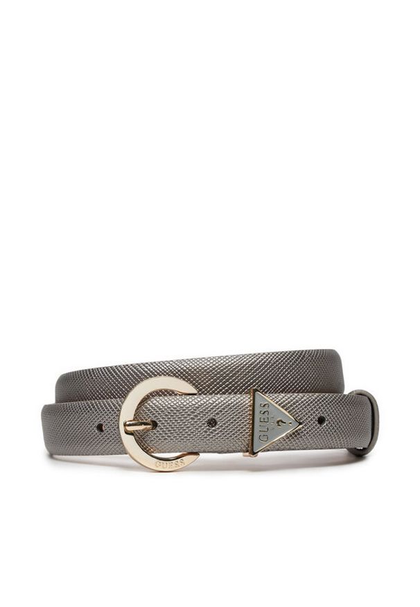 Guess Pasek Damski Noelle (ZG) Belts BW9071 P4125 Srebrny. Kolor: srebrny. Materiał: skóra