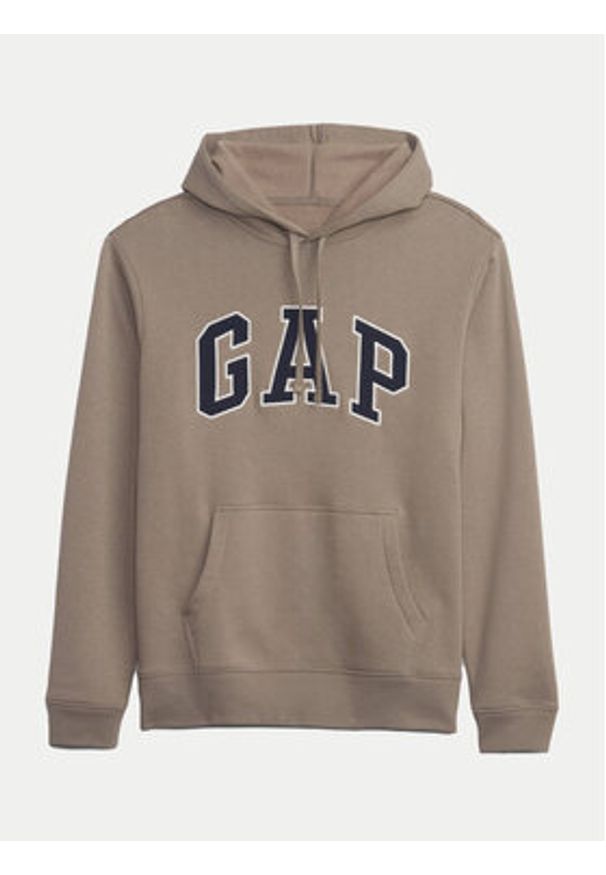 GAP - Gap Bluza 738102-18 Brązowy Regular Fit. Kolor: brązowy. Materiał: bawełna