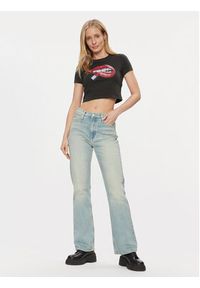 Tommy Jeans T-Shirt Lips DW0DW17373 Czarny Slim Fit. Kolor: czarny. Materiał: bawełna #4