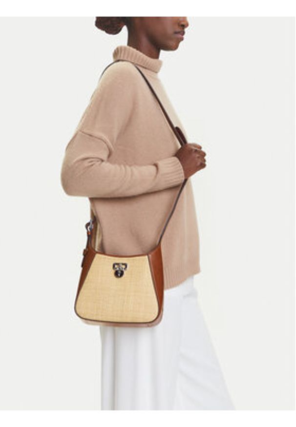 Lauren Ralph Lauren - LAUREN RALPH LAUREN Torebka 431966751001 Brązowy. Kolor: brązowy. Materiał: skórzane