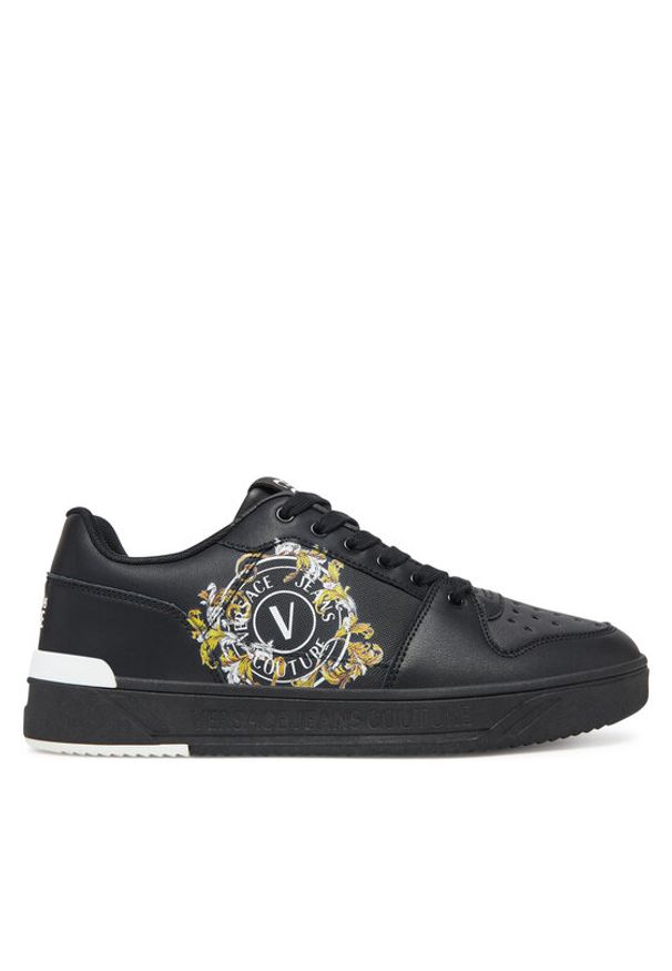 Versace Jeans Couture Sneakersy 78YA3SJ1 Czarny. Kolor: czarny. Materiał: skóra