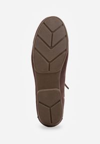 Renee - Ciemnobrązowe Mokasyny VICES z Wkładką ze Skóry Naturalnej ze Sznurowaniem Nairis. Nosek buta: okrągły. Zapięcie: sznurówki. Kolor: brązowy. Materiał: skóra. Obcas: na obcasie. Wysokość obcasa: niski #7