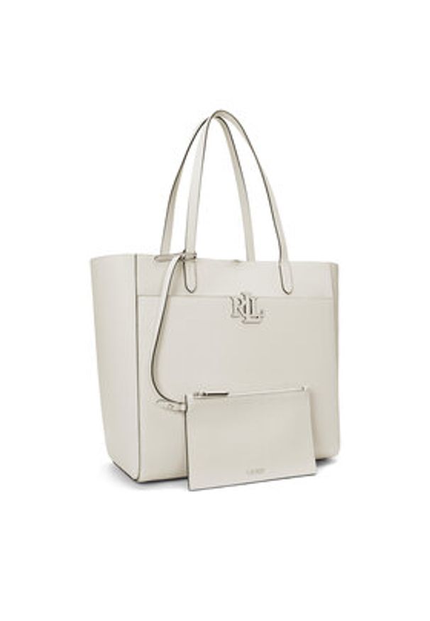 Lauren Ralph Lauren - LAUREN RALPH LAUREN Torebka 431960183003 Biały. Kolor: biały. Materiał: skórzane