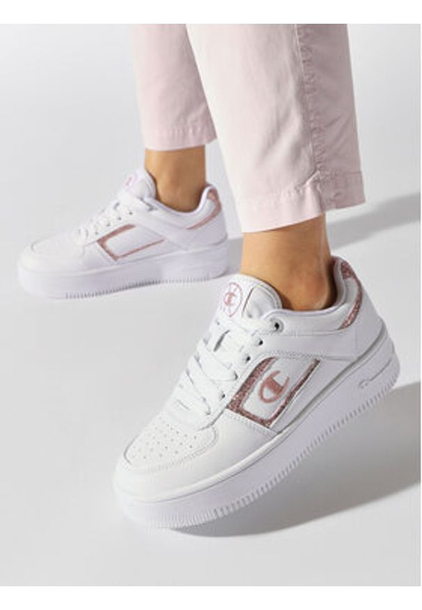 Champion Sneakersy S11576-WW006 Biały. Kolor: biały. Materiał: skóra
