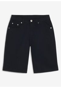 bonprix - Bermudy ze stretchem i regulowaną talią, regular fit. Kolor: czarny #1