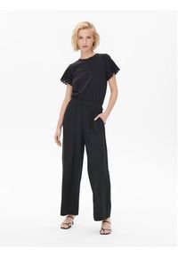 only - ONLY Spodnie materiałowe Tokyo 15259590 Czarny Straight Fit. Kolor: czarny. Materiał: len