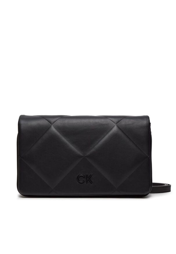 Calvin Klein Torebka Quilt K60K611759 Czarny. Kolor: czarny. Materiał: skórzane