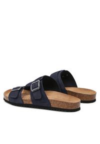 Geox Klapki U Sandal Ghita B U159VB 00032 C4002 Granatowy. Kolor: niebieski. Materiał: skóra, nubuk