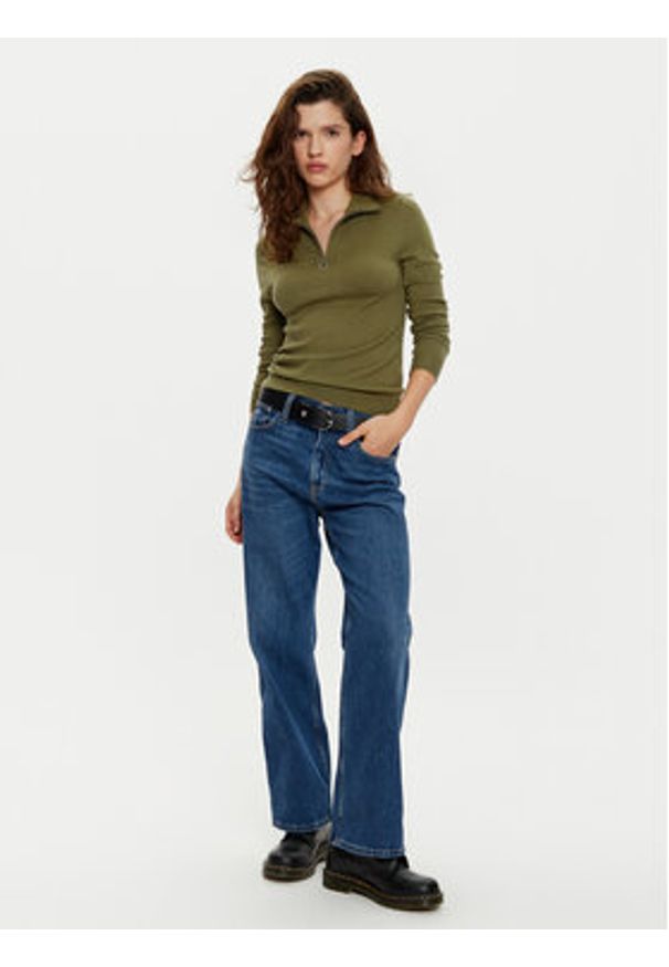 Vero Moda Sweter Happiness 10317993 Zielony Slim Fit. Kolor: zielony. Materiał: syntetyk