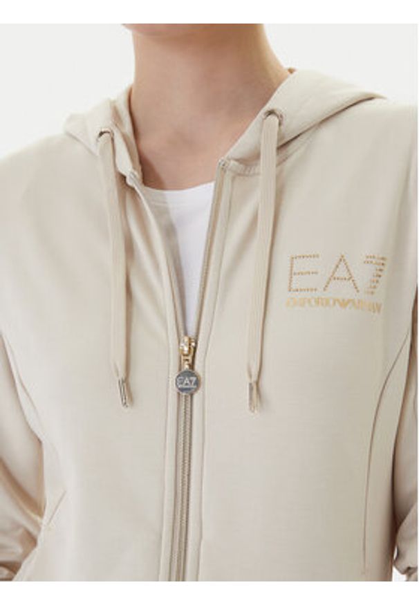 EA7 Emporio Armani Dres 8NTV51 TJ9RZ U1088 Beżowy Regular Fit. Kolor: beżowy. Materiał: syntetyk, wiskoza