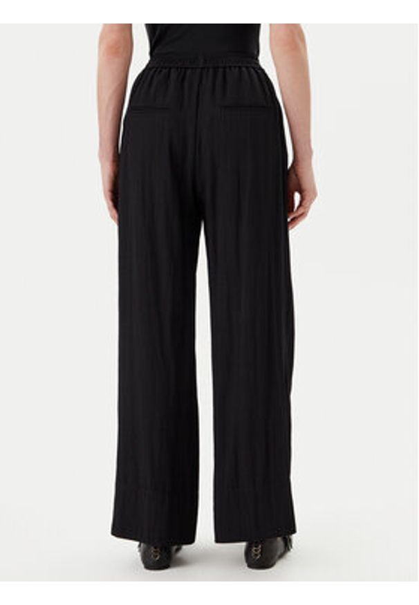 Eleh Spodnie palazzo ESS250190 Czarny Regular Fit. Kolor: czarny. Materiał: bawełna