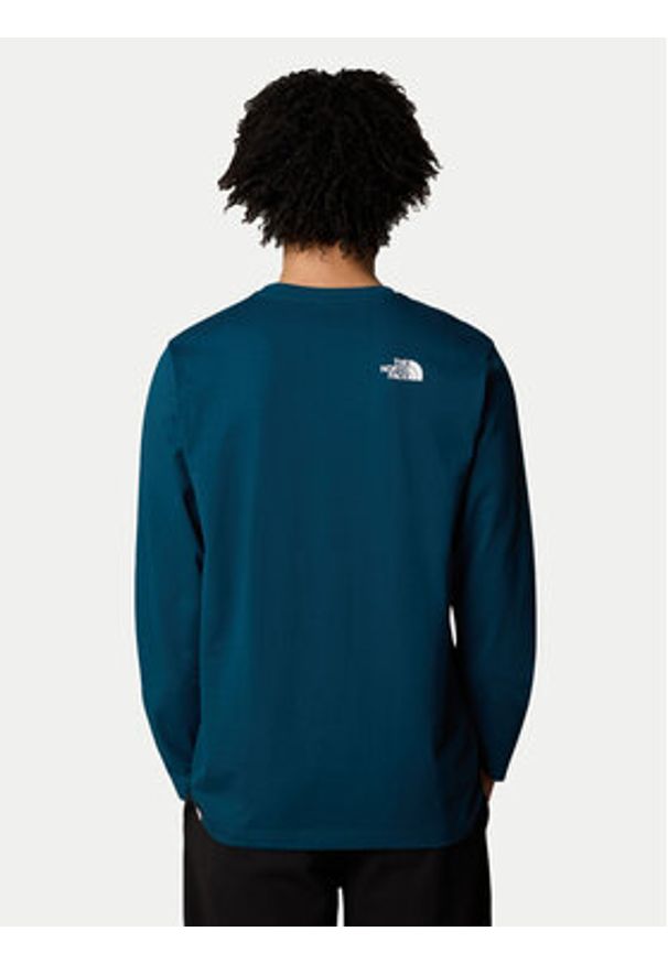 The North Face Longsleeve Simple Dome NF0A87QN Granatowy Regular Fit. Kolor: niebieski. Materiał: bawełna, syntetyk. Długość rękawa: długi rękaw