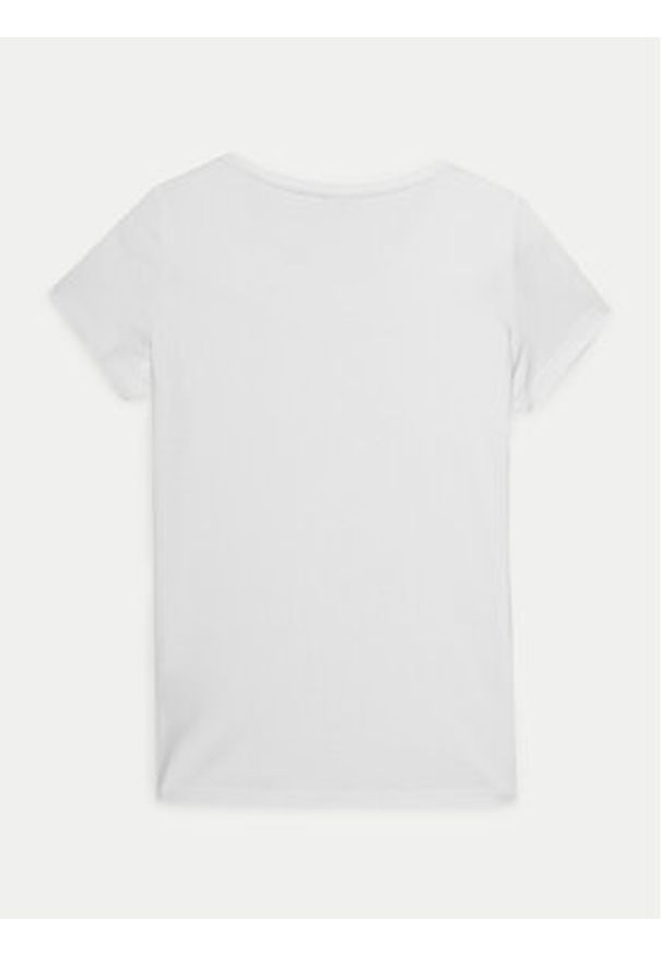 4f - 4F T-Shirt 4FWMM00TTSHF1846 Biały Slim Fit. Kolor: biały. Materiał: bawełna