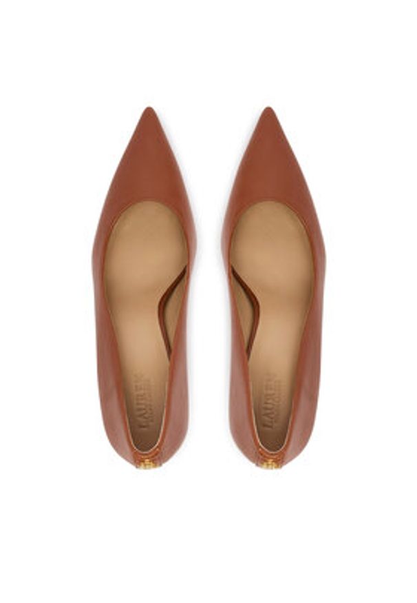 Lauren Ralph Lauren - LAUREN RALPH LAUREN Szpilki 802P09031002 Brązowy. Kolor: brązowy. Materiał: skóra. Obcas: na szpilce