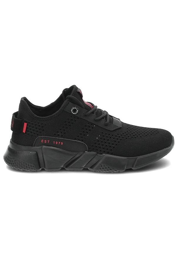 Big-Star - Czarne Sneakersy Big Star Damskie Buty Sportowe. Okazja: na co dzień. Kolor: czarny. Szerokość cholewki: normalna. Wzór: napisy. Sport: turystyka piesza