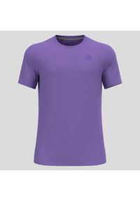 Koszulka z krótkim rękawem trekkingowa męska Odlo T-shirt F-DRY. Kolor: fioletowy. Długość rękawa: krótki rękaw. Długość: krótkie