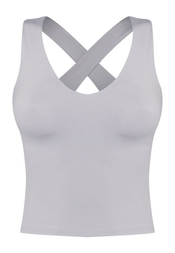 GIRLFRIEND COLLECTIVE - Girlfriend Collective Top Zoe 1024 Fioletowy Slim Fit. Kolor: fioletowy. Materiał: syntetyk