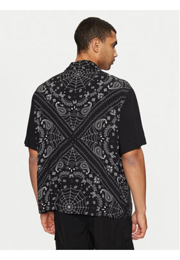 Hugo - HUGO Koszula Espino 50534252 Czarny Oversize. Kolor: czarny. Materiał: wiskoza