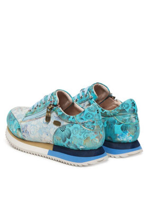 Laura Vita Sneakersy Delphine 06 Granatowy. Kolor: niebieski. Materiał: skóra