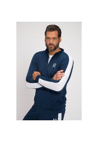 JAY-PI - Męska Bluza dresowa Odzież fitness stójka do 8XL. Typ kołnierza: kołnierzyk stójkowy. Kolekcja: plus size. Kolor: niebieski. Materiał: poliester, materiał. Sport: fitness