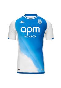 Kappa - Trzecia koszulka AS Monaco Kombat Pro 2023/24. Kolor: wielokolorowy, niebieski, szary, biały. Sport: piłka nożna #1