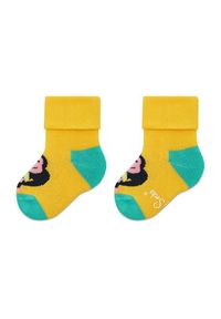 Happy-Socks - Happy Socks Zestaw 2 par wysokich skarpet dziecięcych KMNB45-7000 Zielony. Kolor: zielony. Materiał: materiał #2