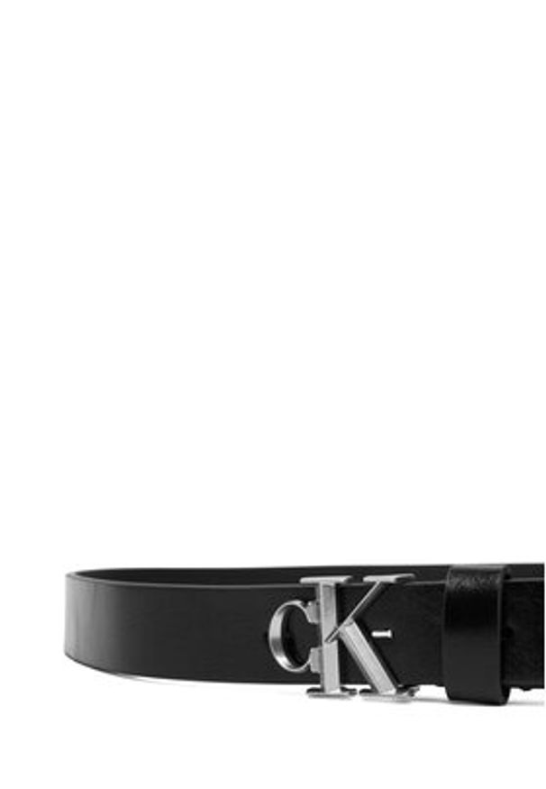 Calvin Klein Pasek Ck Buckle Glossy Strap 25M LV04F7122G Czarny. Kolor: czarny. Materiał: skóra