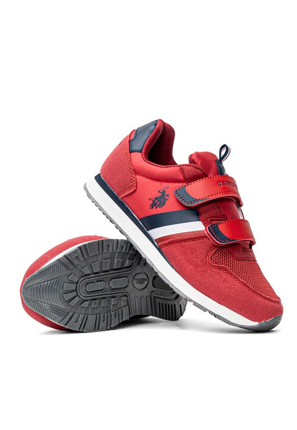 Sneakersy dziecięce czerwone U.S. Polo Assn. NOBIK006K/2HT1. Kolor: czerwony. Sezon: jesień, lato